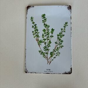 Garden Herbs Thyme Metal Sign Home Decor Boho Wall Art NEW Gift FAST SHIP